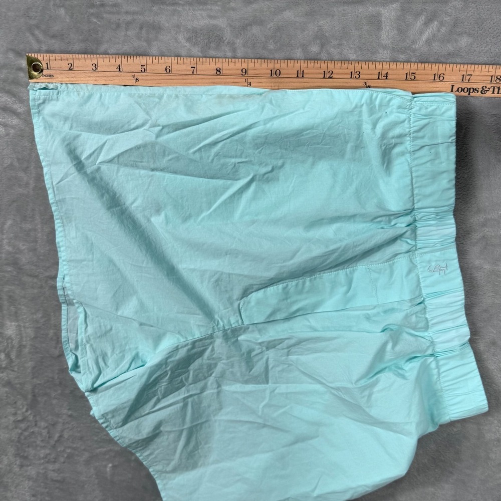 Frankie Shop Boxer Shorts Womens Large Aqua Blue Elastic Waist Slash Pockets - Picture 13 of 14